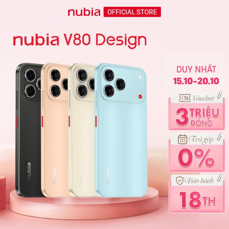 [Bán Chạy] Điện thoại di động Nubia V80 Design I Màn hình 6.75" 120Hz I Độ sáng 1000nits I Hỗ trợ NFC