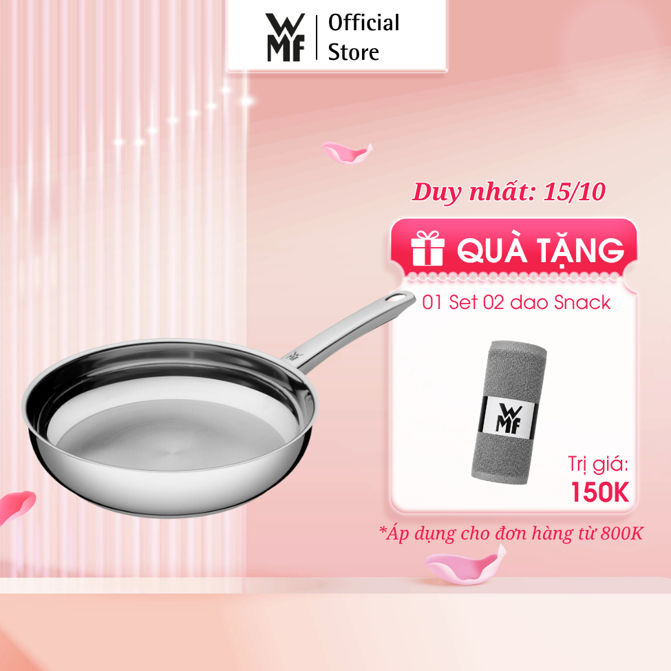 Chảo Thép WMF Profi size 20, 24, 28Cm Chất Liệu Thép Không Gỉ, Đáy Từ Dùng Cho Mọi Loại Bếp
