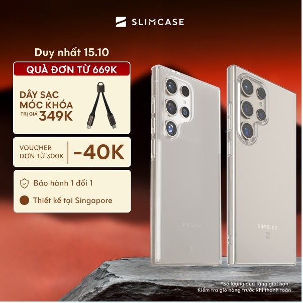 Ốp lưng Samsung S24 Ultra / S24 Plus / S24 & S23 Ultra / S23 Plus / S23 SLIMCASE - Không ố vàng, siêu mỏng