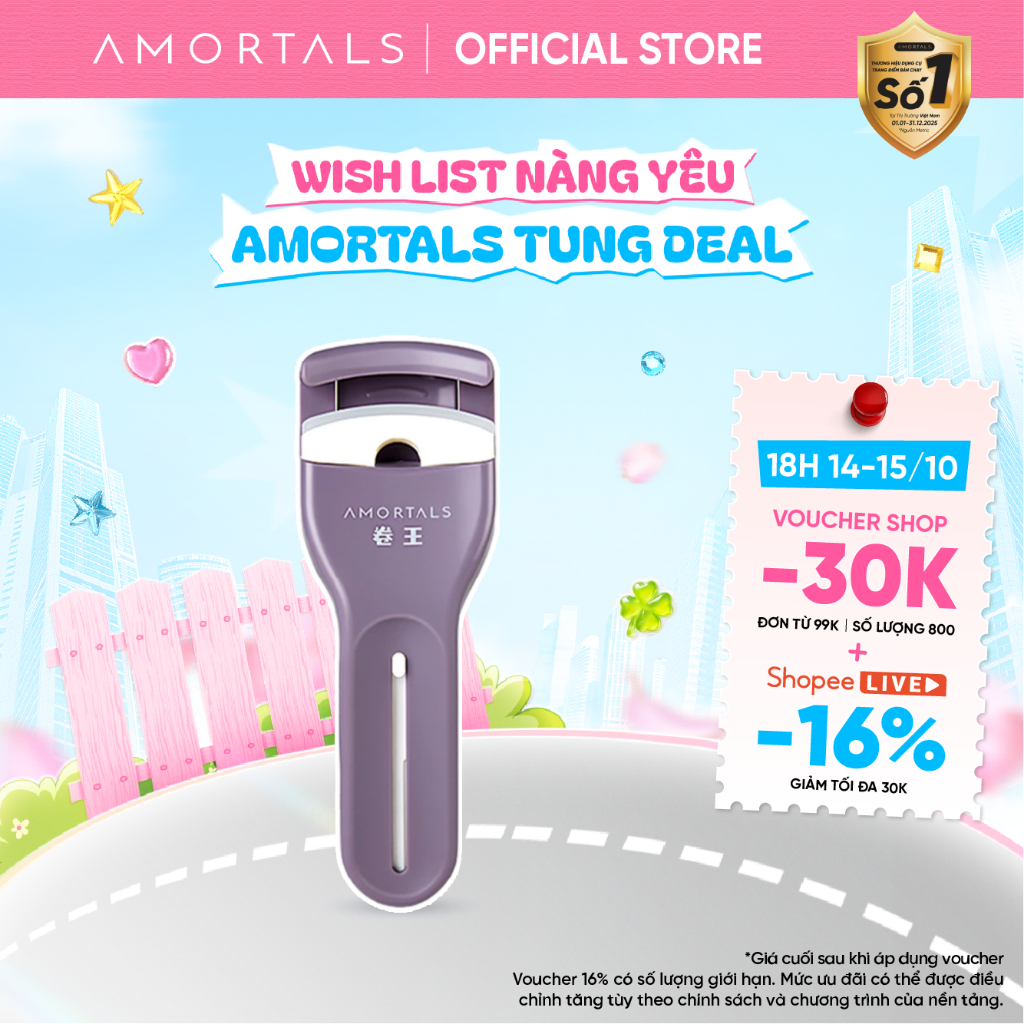 Bấm Mi Hai Đầu Amortals Juanwang Kẹp Mi Cong Tự Nhiên Nhỏ Gọn Cao Cấp