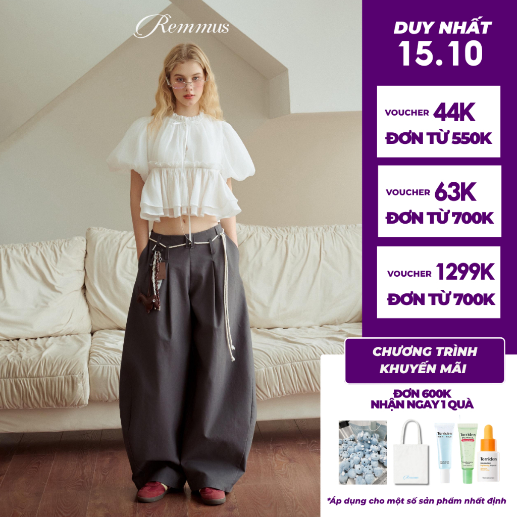 Made You Look Trousers - Remmus | Quần ống rộng cách điệu hack dáng cho nữ