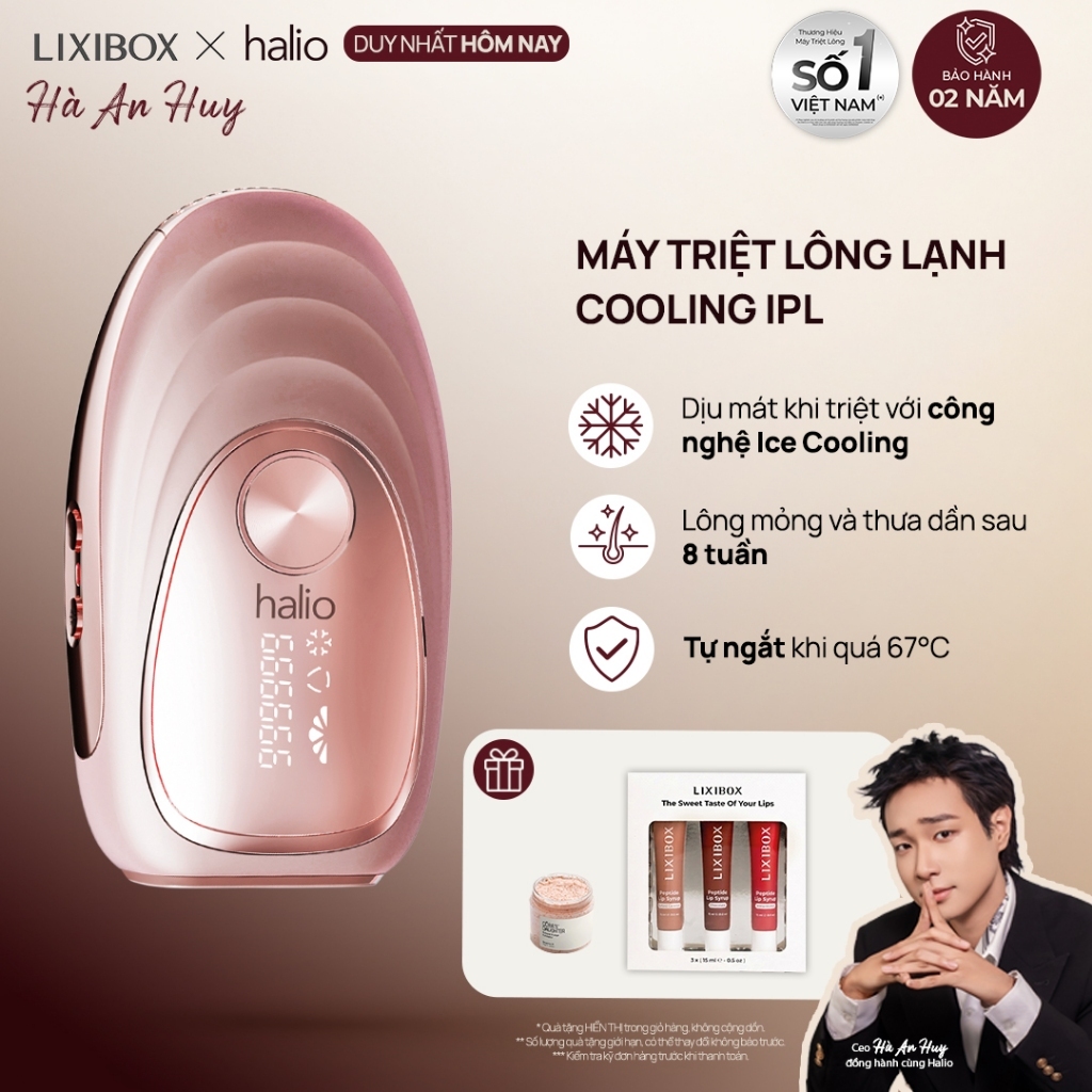 Máy Triệt Lông Băng Lạnh Trẻ Hóa Da Halio IPL Cooling Hair Removal Device
