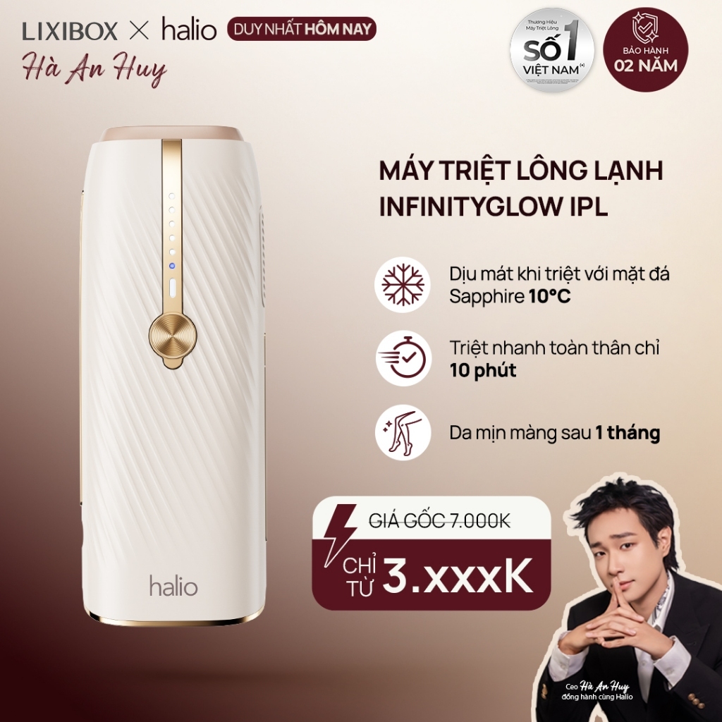 [SPECIAL] Máy Triệt Lông Lạnh Sapphire Halio InfinityGlow Advanced IPL Cooling Hair Removal Device
