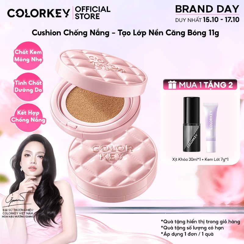 Phấn Nước Cushion Colorkey SPF50+ PA++++ Chống Nắng, Kiềm Dầu, Che Phủ Tự Nhiên, Makeup Mỏng Nhẹ 11g