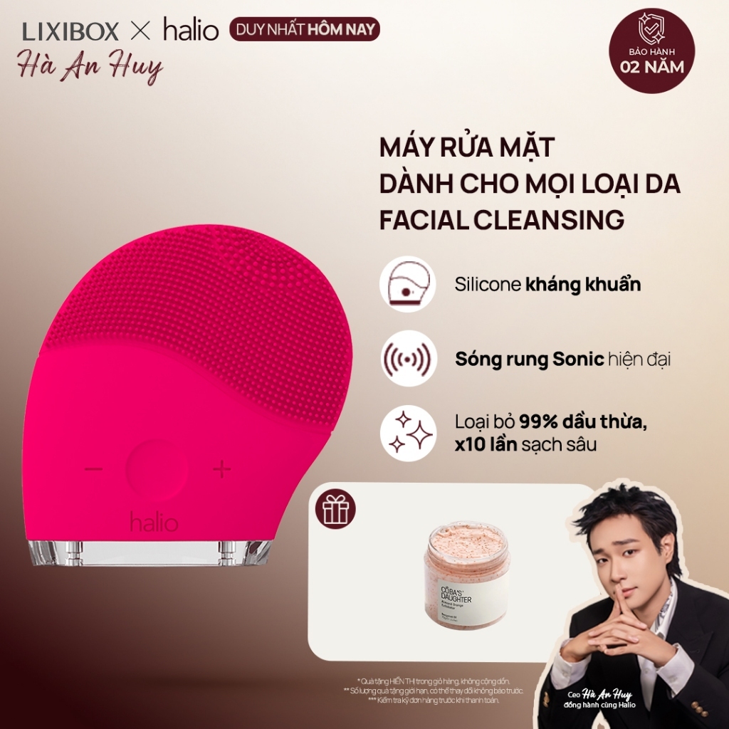 Máy Rửa Mặt Halio Facial Cleansing & Massaging Device - Dành Cho Mọi Loại Da