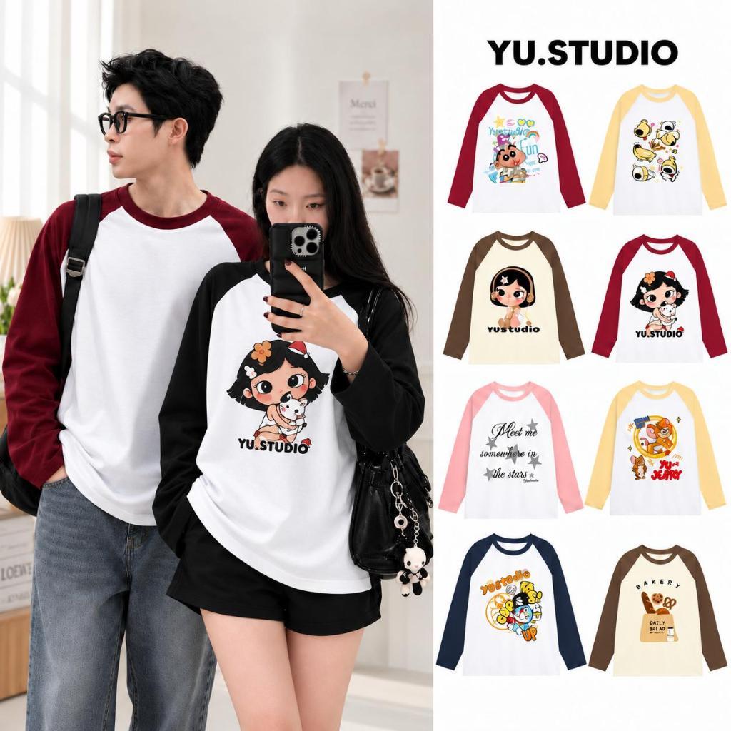 [BST 2026] Áo thun dài tay, áo nam nữ tay dài phối màu raglan form rộng chất cotton mẫu Raglan nhiều họa tiết