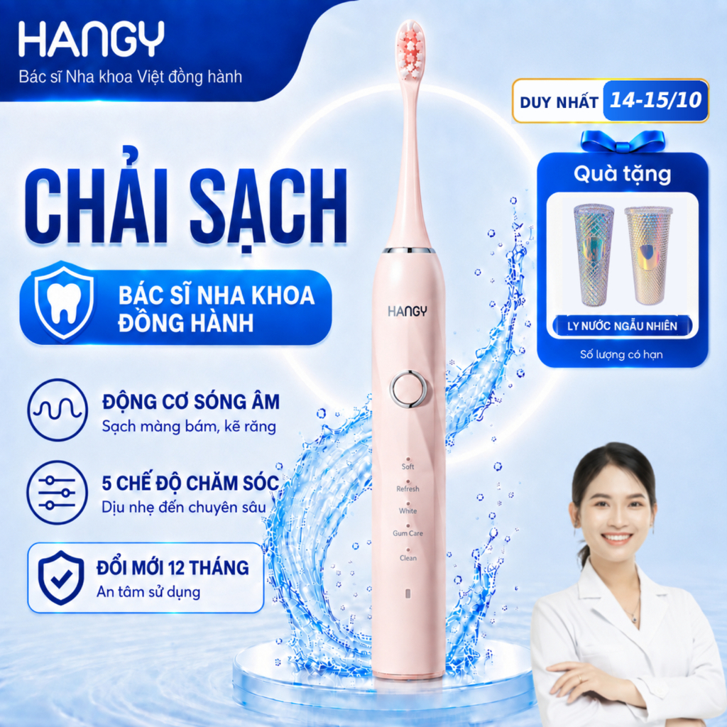 Bàn chải điện HANGY chuẩn nha khoa HY23 Pro & X1