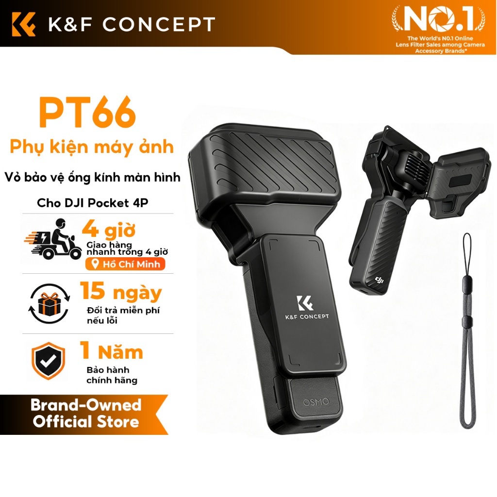 K&F CONCEPT PT66 Bộ nắp bảo vệ ống kính và màn hình cho DJI Pocket 4P Chống trầy xước