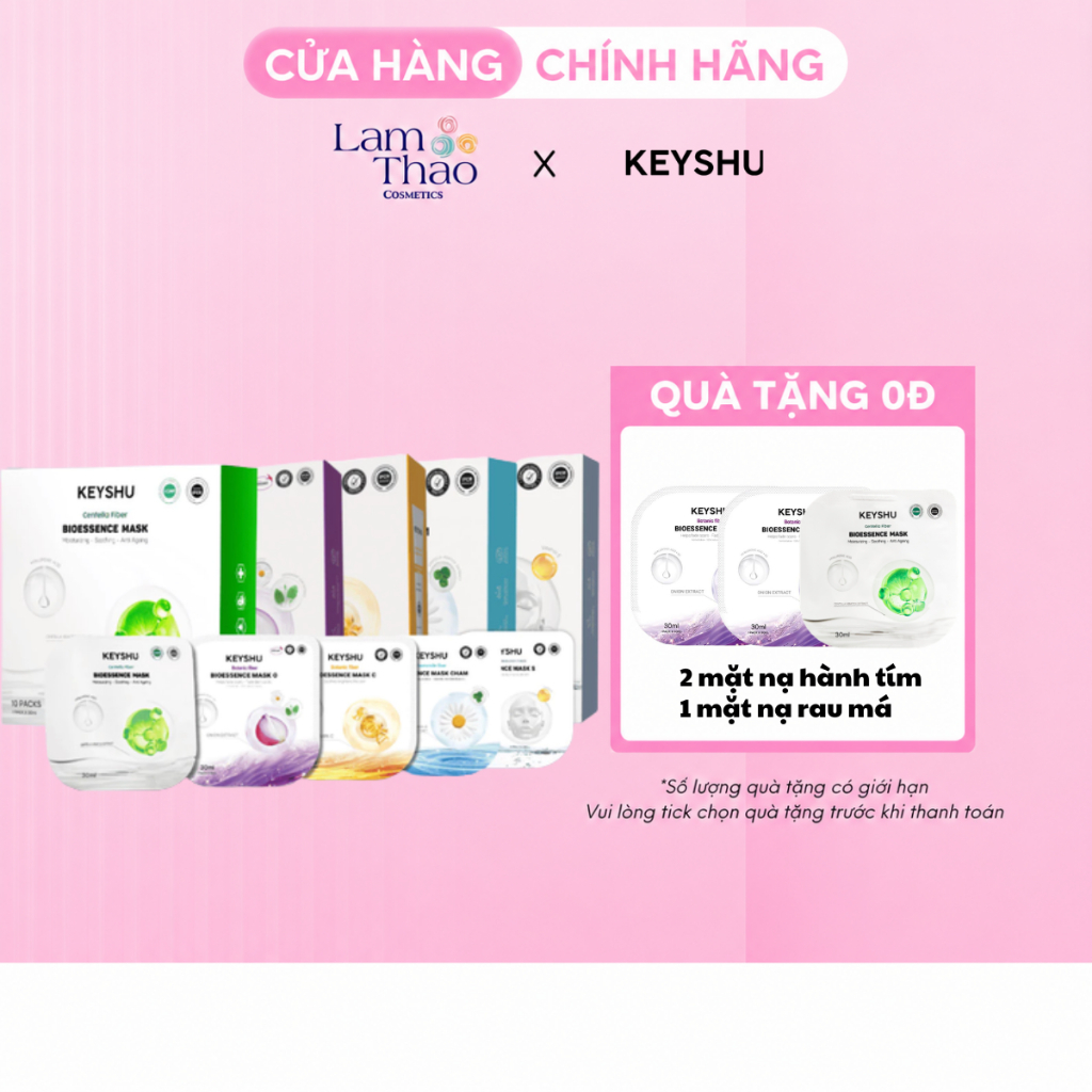 [TICK QUÀ] [DẠNG HỘP] Keyshu Mặt Nạ Keyshu Essence Mask