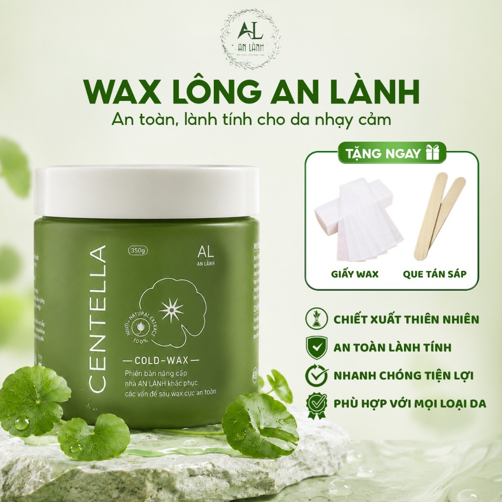 [CHÍNH HÃNG] Sáp Wax Lông An Lành, Giật Lông Tận Gốc gồm 1 Wax 350gr + 2 que Wax