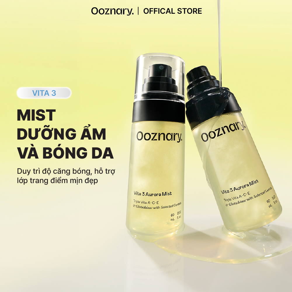 Xịt Dưỡng Cân Bằng Da Ooznary Vita 3 Ace Aurora Mist 60ml dưỡng ẩm làm sáng