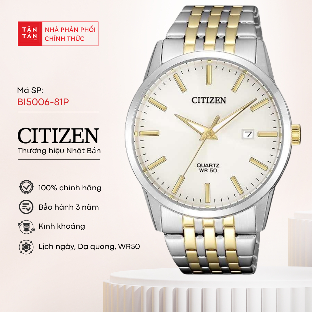 Đồng Hồ Nam Citizen  BI5006-81P Quartz 39mm - Đồng Hồ Tân Tân
