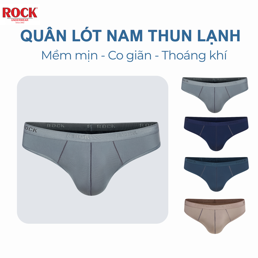 Quần lót nam cao cấp thun lạnh 4 chiều ROCK QA546 mát mẻ, co giãn tốt, ôm sát, thoải mái vận động