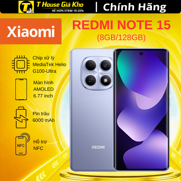 [Chính Hãng] Điện Thoại Xiaomi Note 15 Fullbox Mới Nguyên Seal Pin6000 NFC BH Hãng 18 Tháng