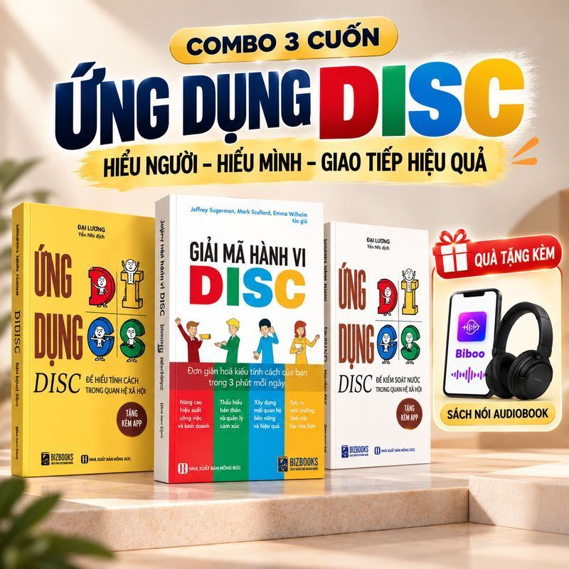 Bộ Sách Giải Mã Hành Vi DISC - Ứng Dụng Đọc Vị Để Thấu Hiểu Nhân Sự Và Gia Đình [Bizbooks]