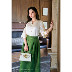 Áo Sơ MI Lụa Dài Tay Nữ MY WAY Công Sở Cao Cấp 2MA03341
