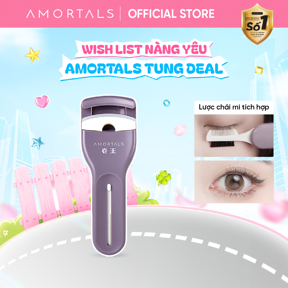 Bấm Mi Hai Đầu Amortals Juanwang Kẹp Mi Cong Tự Nhiên Nhỏ Gọn Cao Cấp