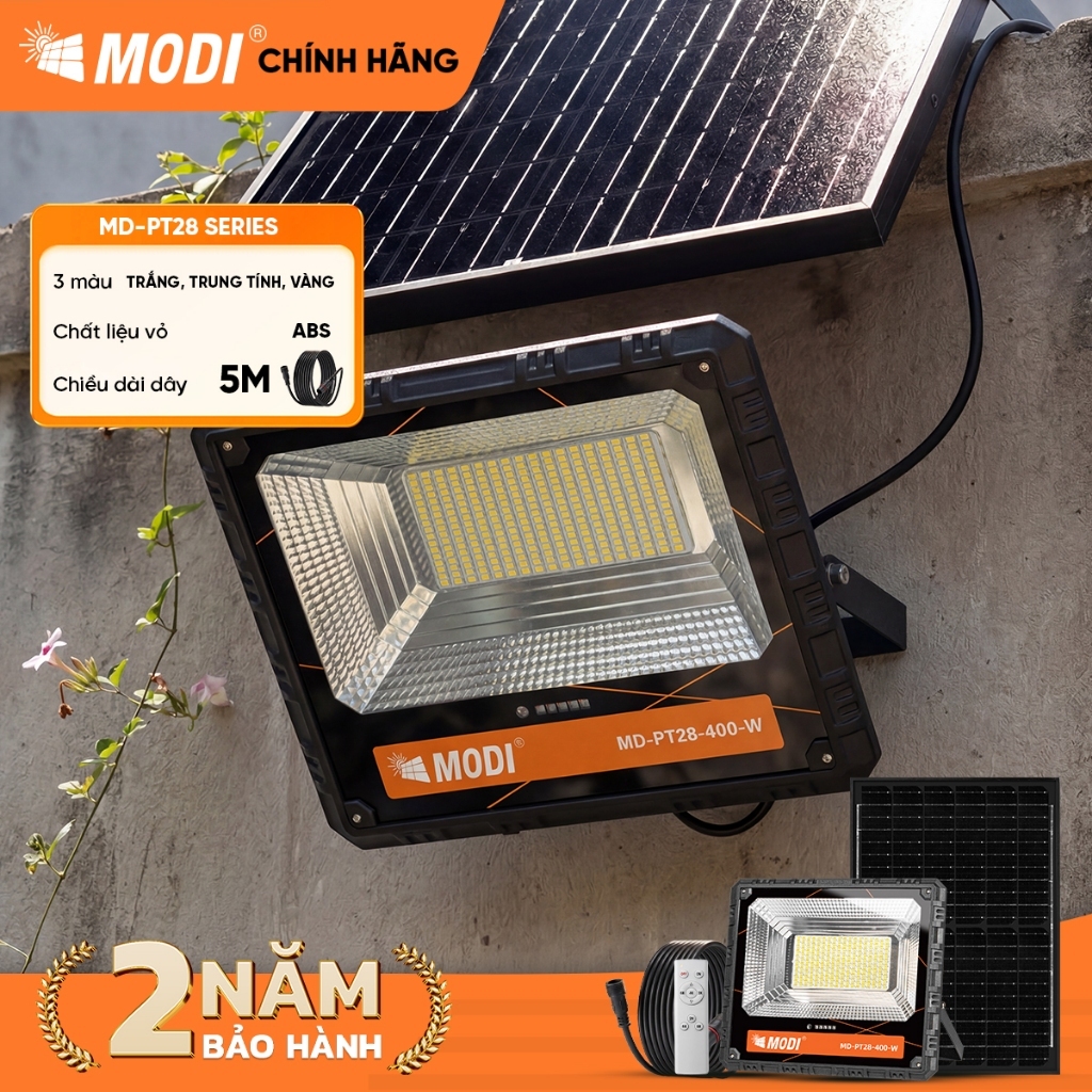 Đèn Led Năng Lượng Mặt Trời MODI SOLAR Siêu Sáng Chống Nước Loại 50W, 80W, 120W, 200W,300W, 400W