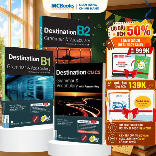 [🔥MUA 1 ĐƯỢC 3] Sách - Combo Destination Grammar & Vocabulary B1, B2, C1&C2 - Phiên bản mới (Lẻ/ Combo)