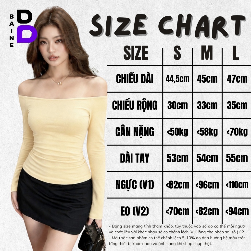 Áo Thun Nữ Ôm Body TAY DÀI TRỄ VAI BORIP LỤA Dáng Dài DD157, Áo Bẹt Vai Gợi Cảm Kiểu Trơn BAINE | BigBuy360 - bigbuy360.vn