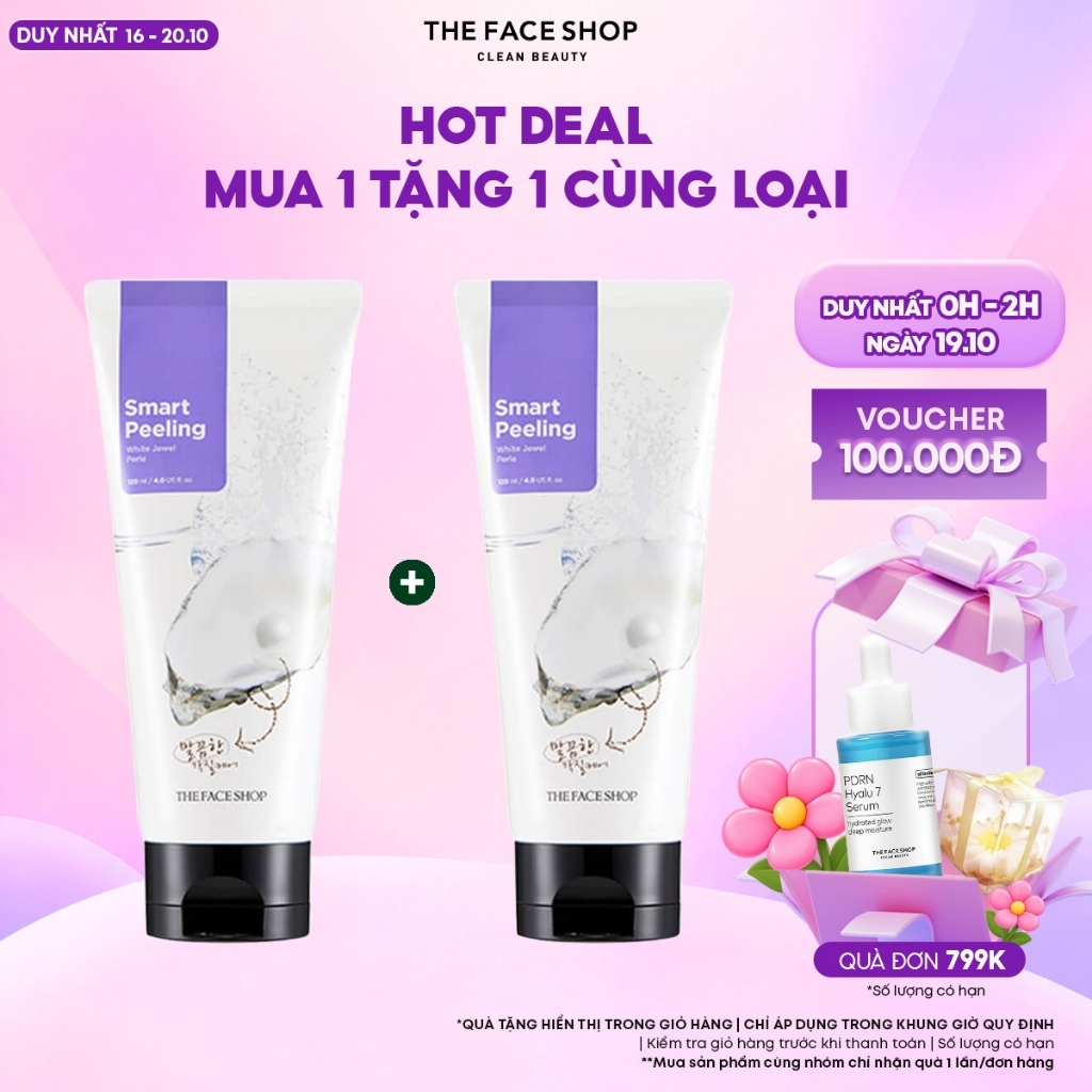 [FS]Combo 2 Mặt Nạ Kỳ THE FACE SHOP Smart Peeling White Jewel 120ml