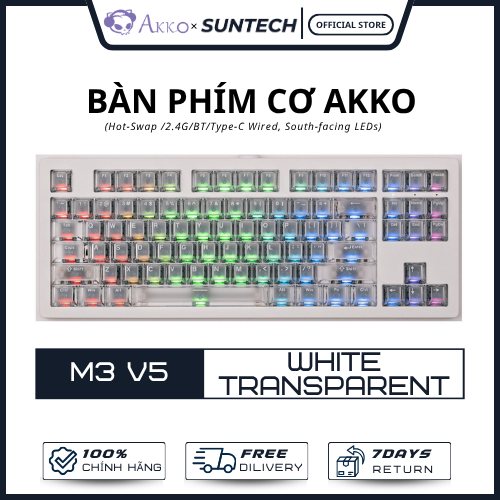 Bàn Phím Cơ MonsGeek M3 V5 White Transparent Rapid Trigger 0 005mm Dual ...