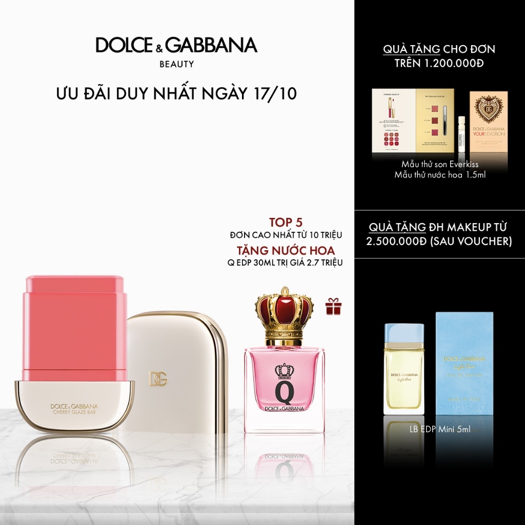 [CHÍNH HÃNG] Má Hồng Dạng Thỏi Cho 24h Da Căng Bóng, Rạng Rỡ Dolce&Gabbana Cherry Glaze Bar 11g