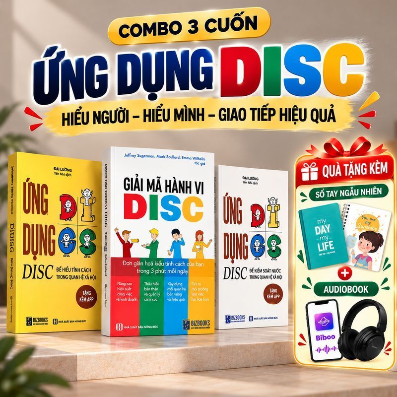 Bộ Sách Giải Mã Hành Vi DISC - Ứng Dụng Đọc Vị Để Thấu Hiểu Nhân Sự Và Gia Đình [Bizbooks]