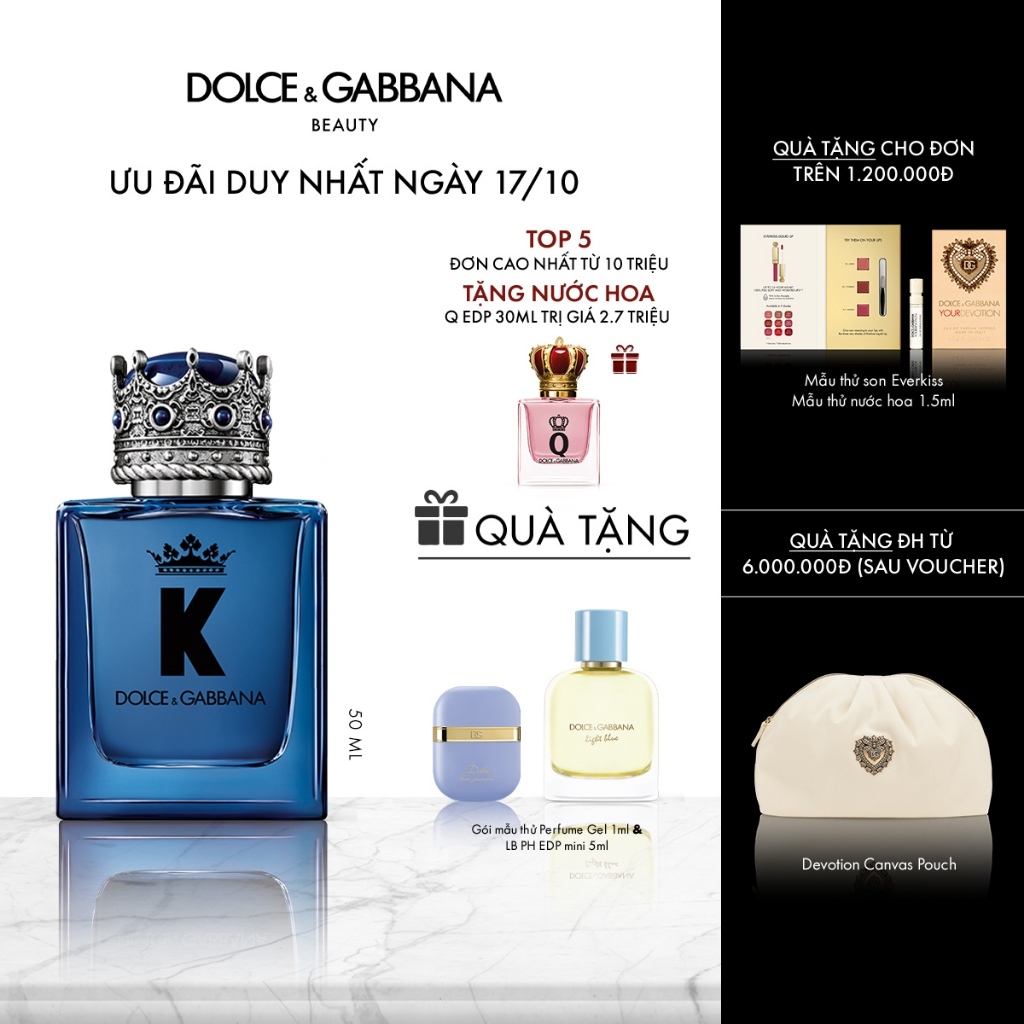 [CHÍNH HÃNG] Nước hoa nam Dolce&Gabbana K Pour Homme EDP 50ml