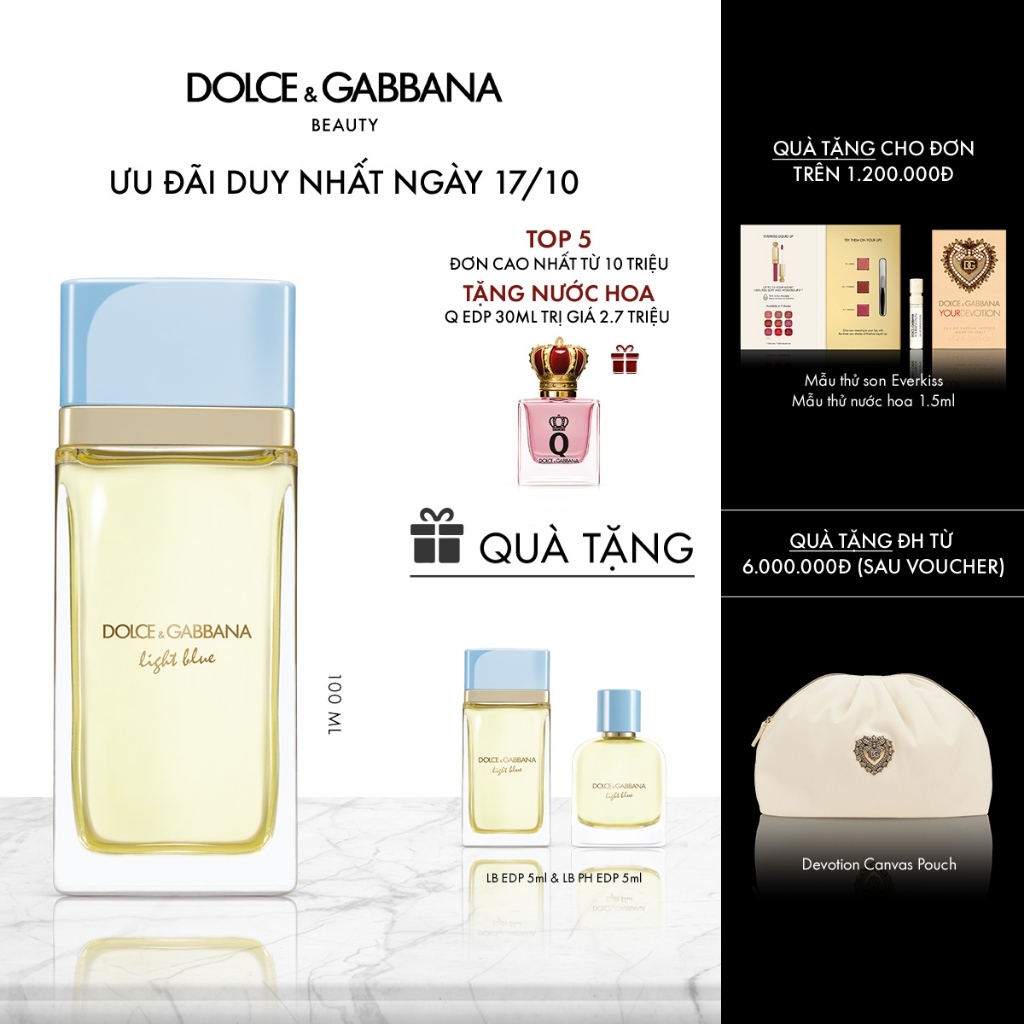[CHÍNH HÃNG] Nước hoa nữ Dolce&Gabbana Light Blue EDP 100ml