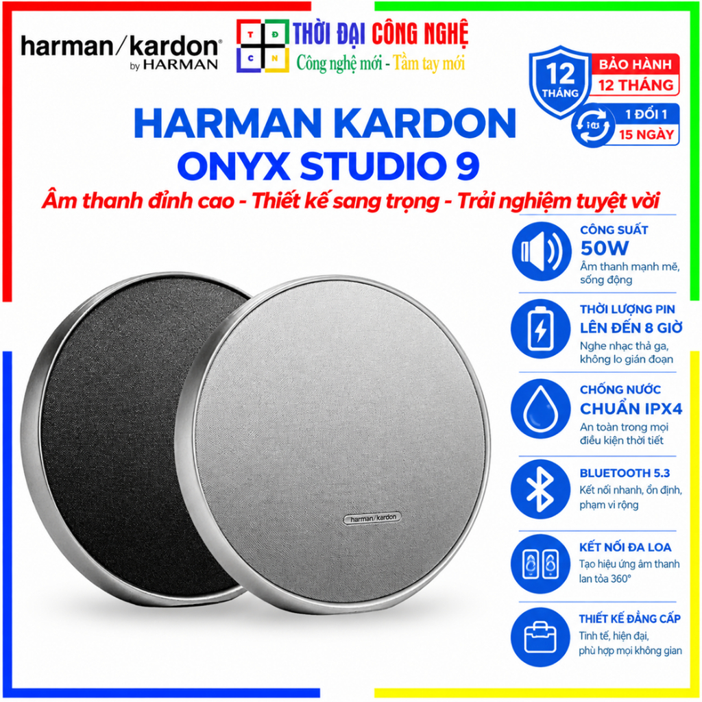 Loa HARMAN KARDON ONYX STUDIO 9 chính hãng - New 100%, Bảo hành 12 tháng.
