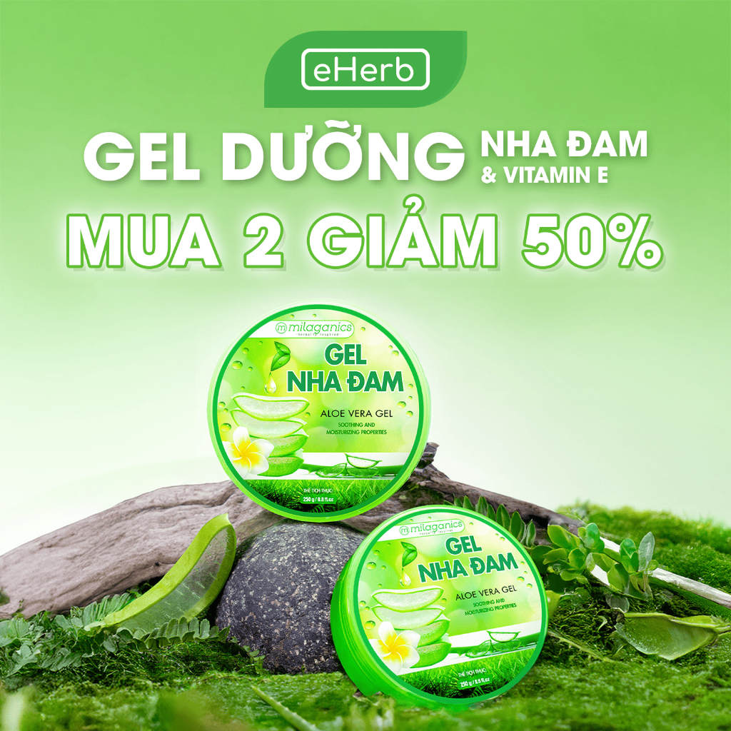 [MUA 2 GIẢM 50% - DEAL SPA] Gel Nha Đam Tươi Dưỡng Ẩm MILAGANICS - Làm Mát Dịu Da Cháy Nắng & Wax Lông