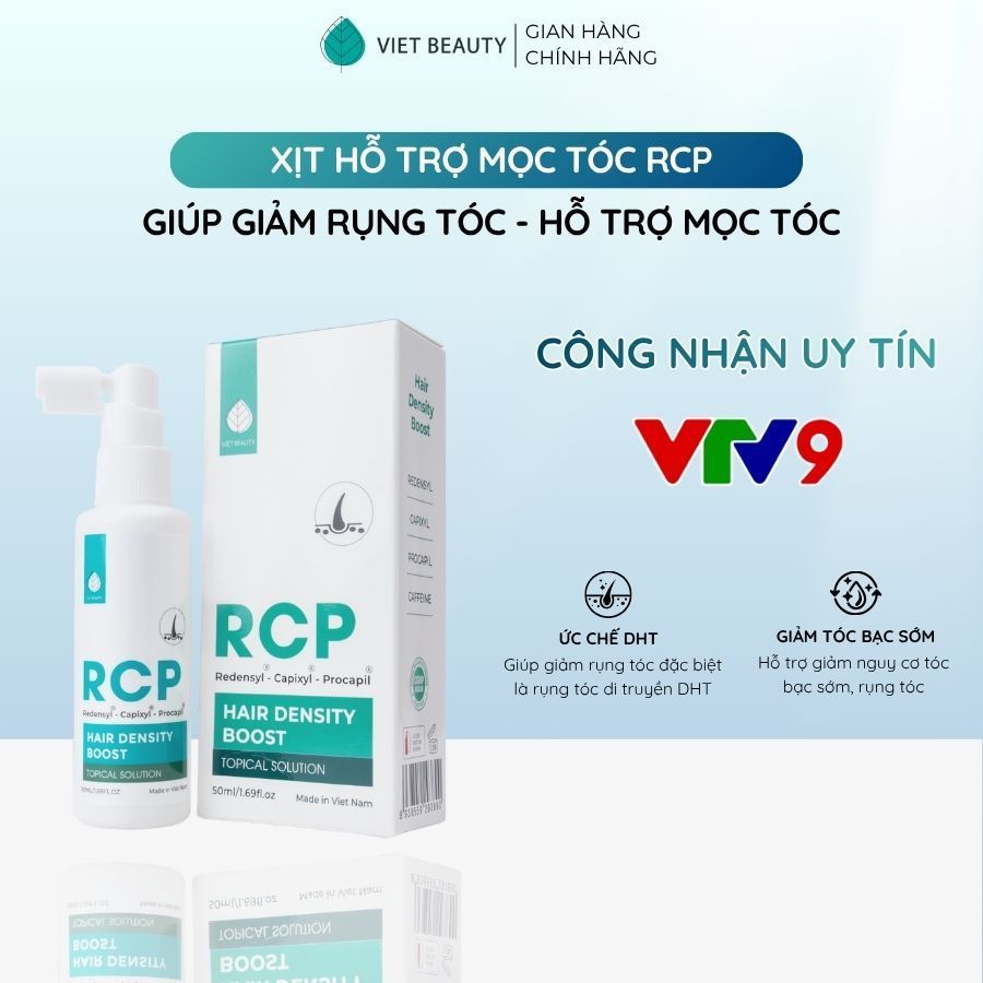 [HỖ TRỢ MỌC TÓC] Xịt mọc tóc RCP Hair Density Boost Việt Beauty 50ML hỗ trợ cải thiện rụng tóc giúp tóc mọc dày chắckhoẻ