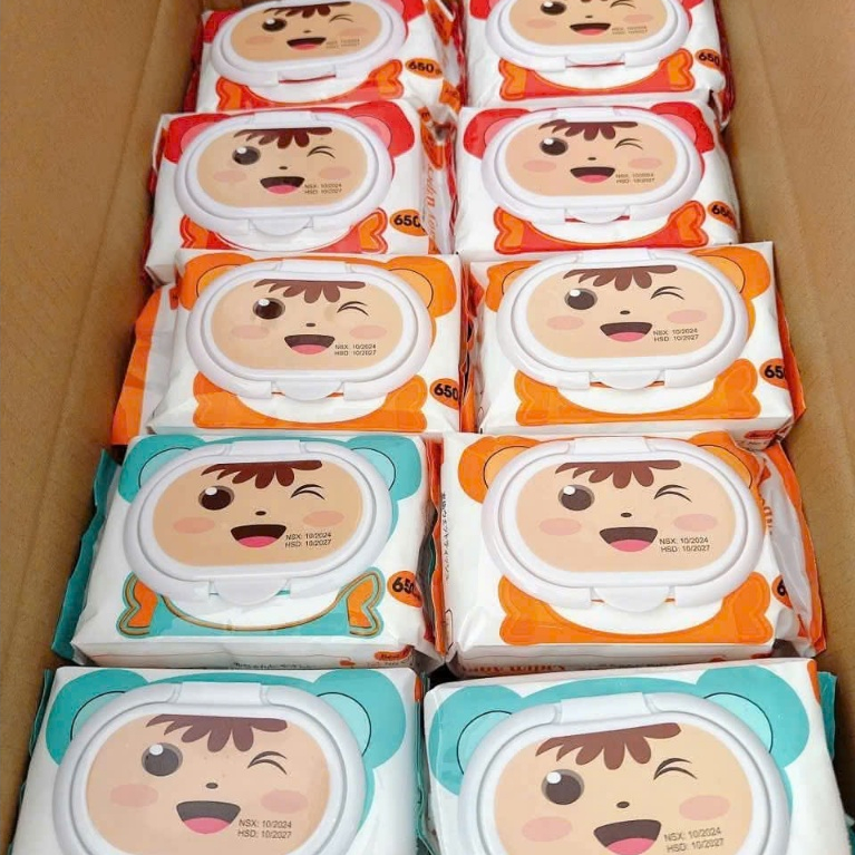 Thùng 30 bịch khăn ướt Baby Wipes không cồn không mùi nặng 300-400 gram/gói