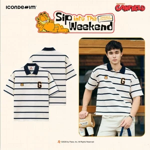 Áo Polo Nam ICONDENIM Garfield Retro Mascot Form Boxy PLID0358