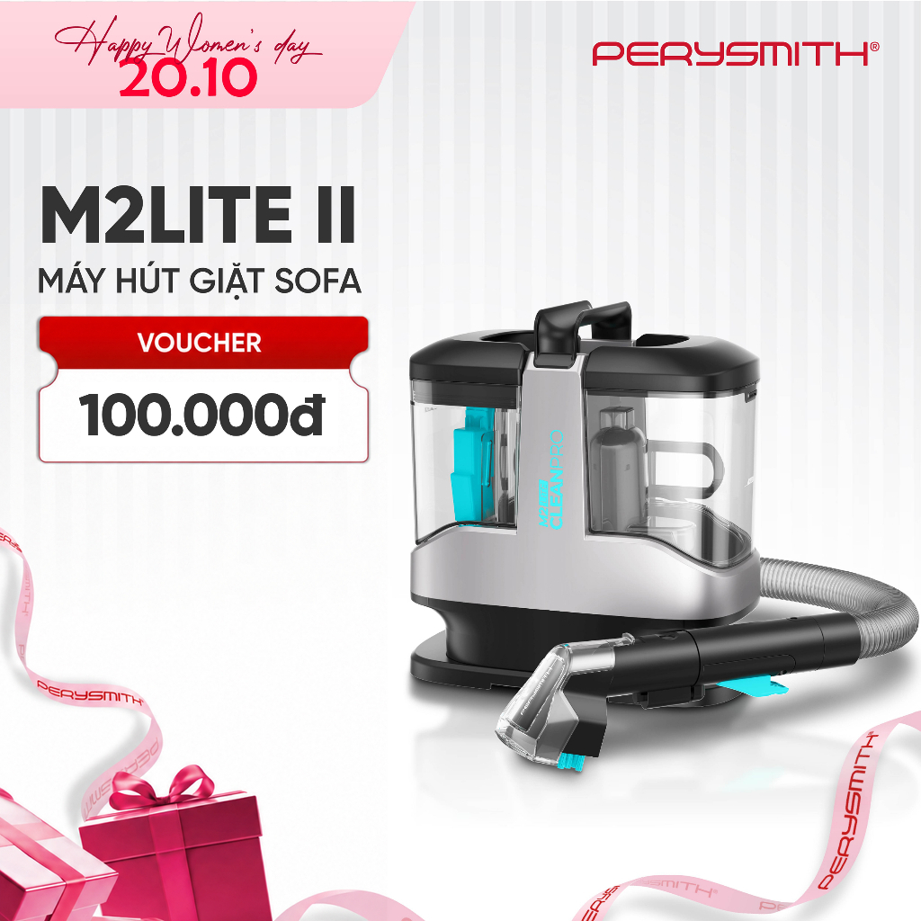 Máy Giặt Hút PerySmith M2Lite-II CleanPro Diệt Khuẩn Giặt Hút Giặt Đệm Làm Sạch Ghế Sofa Nệm Thảm