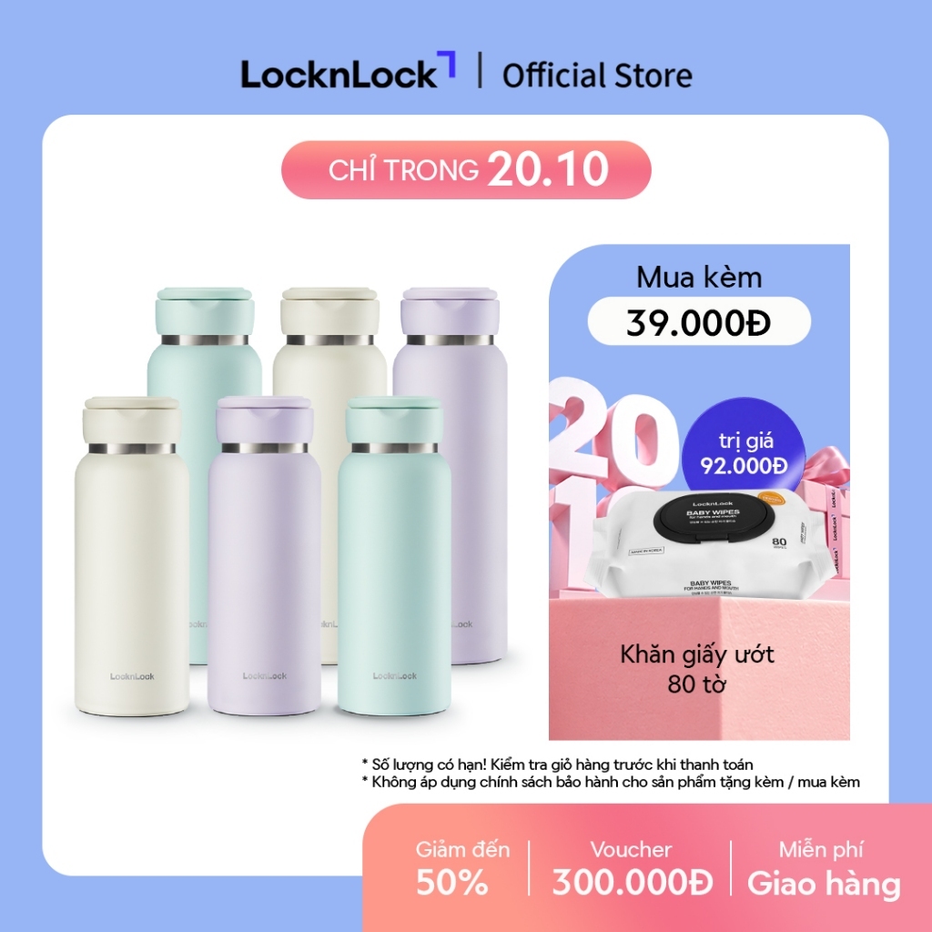 Bình giữ nhiệt Lock&Lock Sling Ring Tumbler 650ml / 800ml - LHC4321-22 và Sling Ring Nature Tumbler 650ml LHC4321