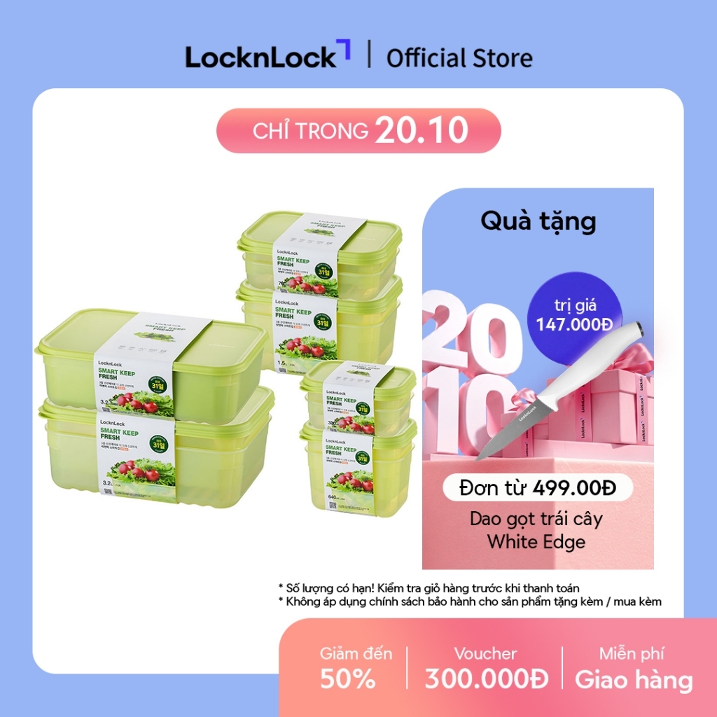 Hộp bảo quản thực phẩm LocknLock Smart Keep Fresh food container giữ tươi mát lên đến 31 ngày