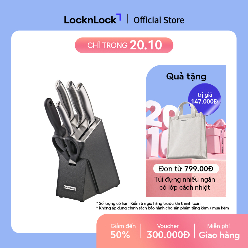 Bộ Dao 7 Món Lock&Lock - Đen CKK301