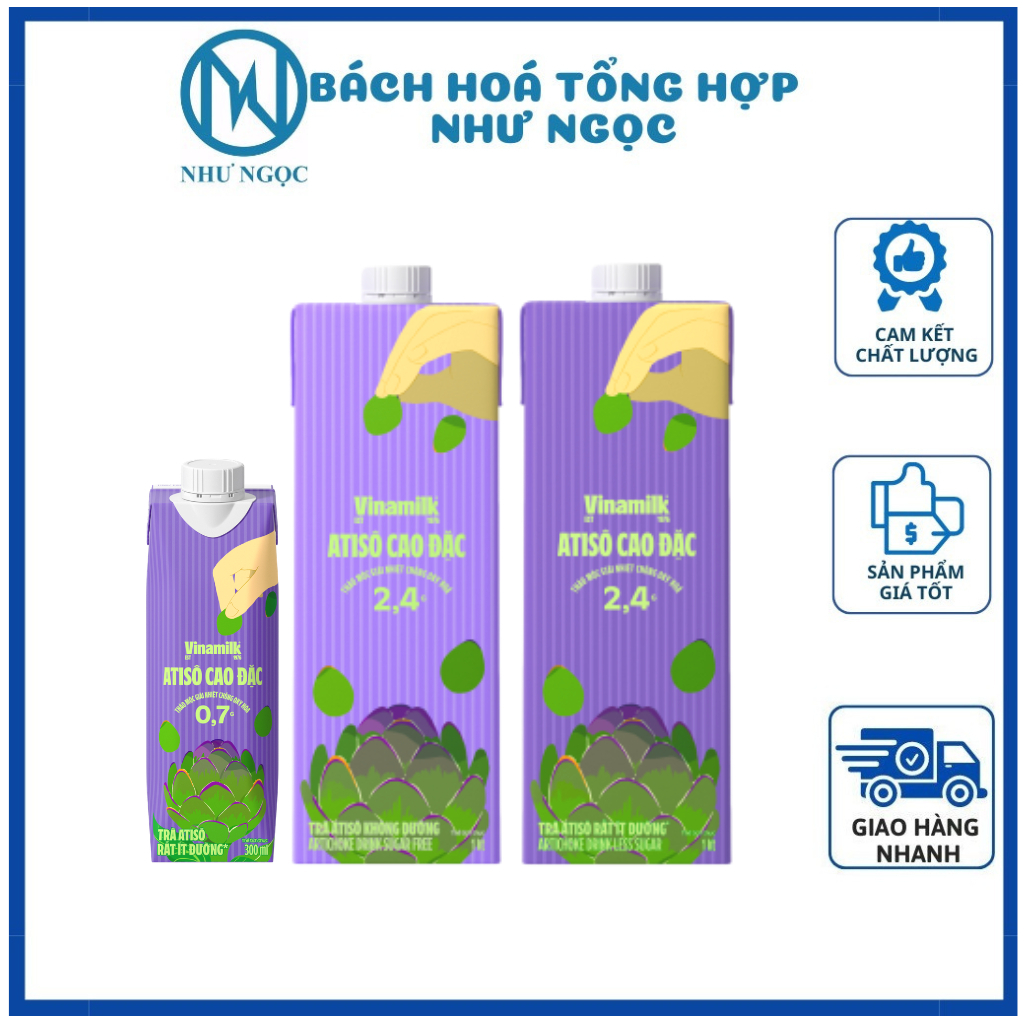 Trà Atiso Vinamilk Rất Ít Đường/Không Đường - HỘP LẺ