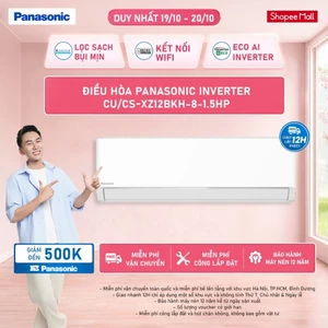[Chỉ giao miền Bắc] Máy lạnh/Điều hòa Panasonic Inverter CU/CS-XZ12BKH-8-1.5HP-ECO AI