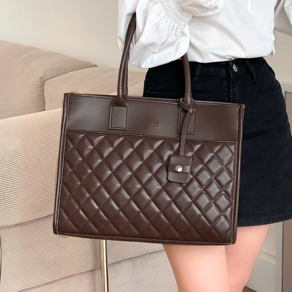 Túi Công Sở LIMI (7 màu) Ngăn Laptop Riêng Tote Da Nữ Đựng Lap 15 inch đi làm đi dạy (LILY) | BigBuy360 - bigbuy360.vn