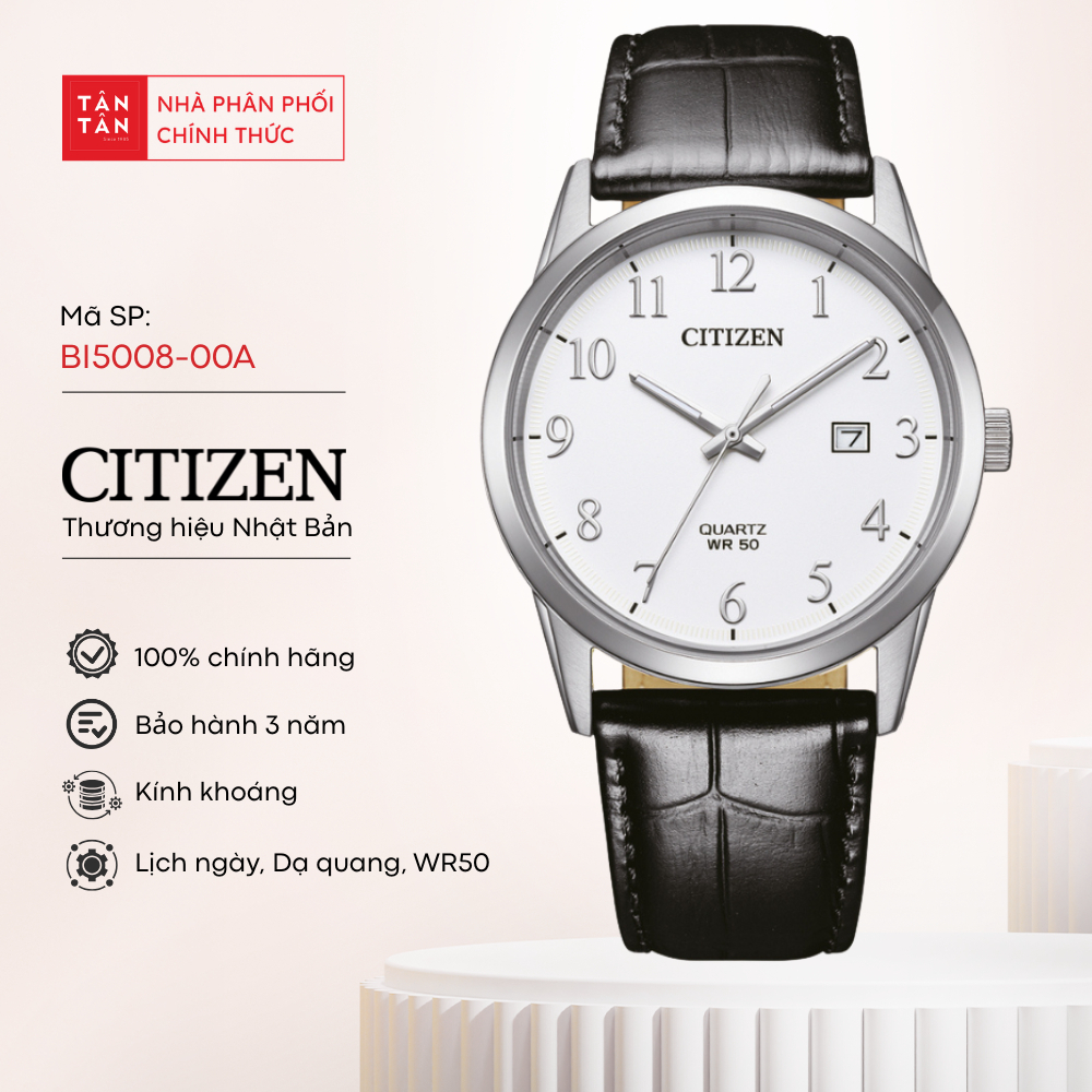Đồng Hồ Nam Citizen BI5008-00A Quartz 39mm - Đồng Hồ Tân Tân