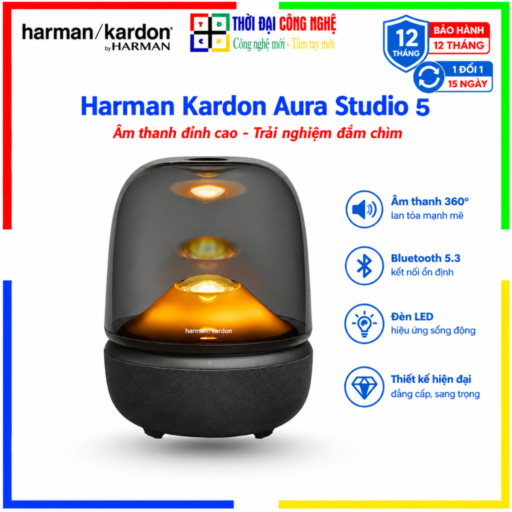 Loa HARMAN KARDON AURA STUDIO 5 chính hãng - New 100%, Bảo hành 12 tháng.