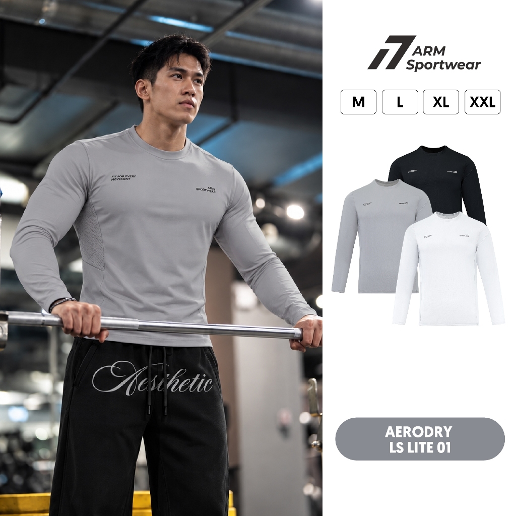 Áo Thun Dài Tay Nam Thể Thao Ôm Body AeroDry LS L01 ARM Chất Thun Lạnh Co Giãn, Mềm Mịn, Thoáng Khí