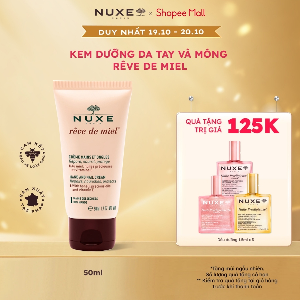 Kem dưỡng da tay và móng Nuxe Rêve de Miel® 50ml
