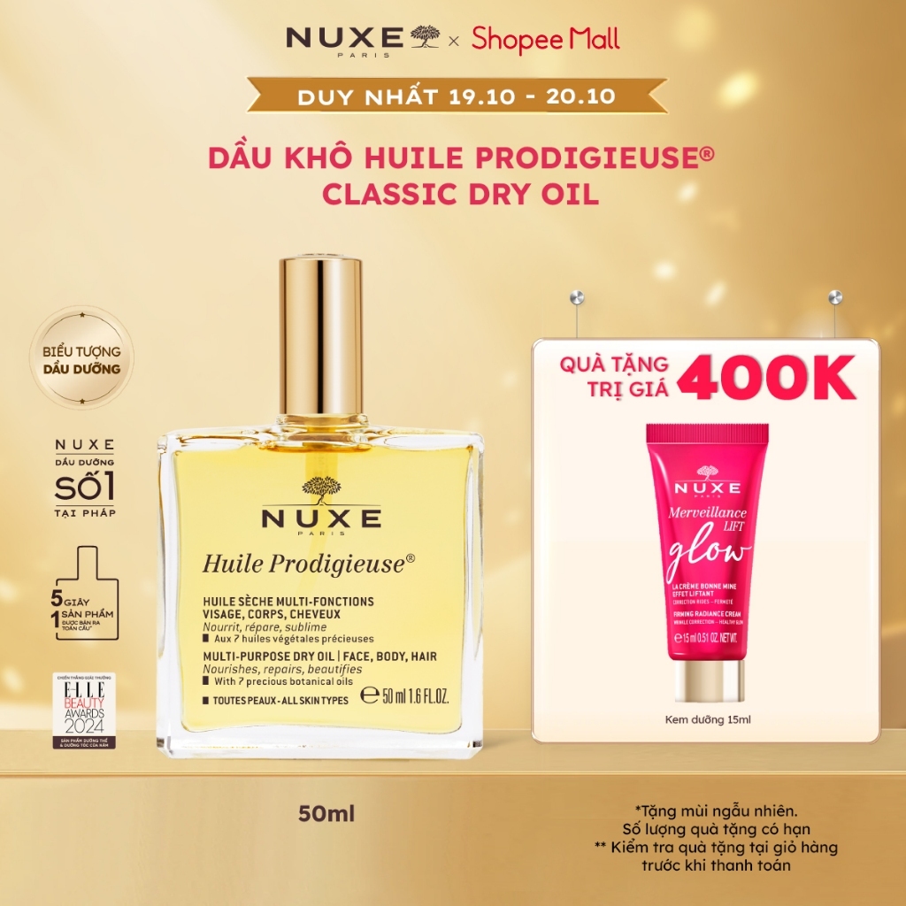 Dầu dưỡng khô đa năng Nuxe Huile Prodigieuse® 50ml