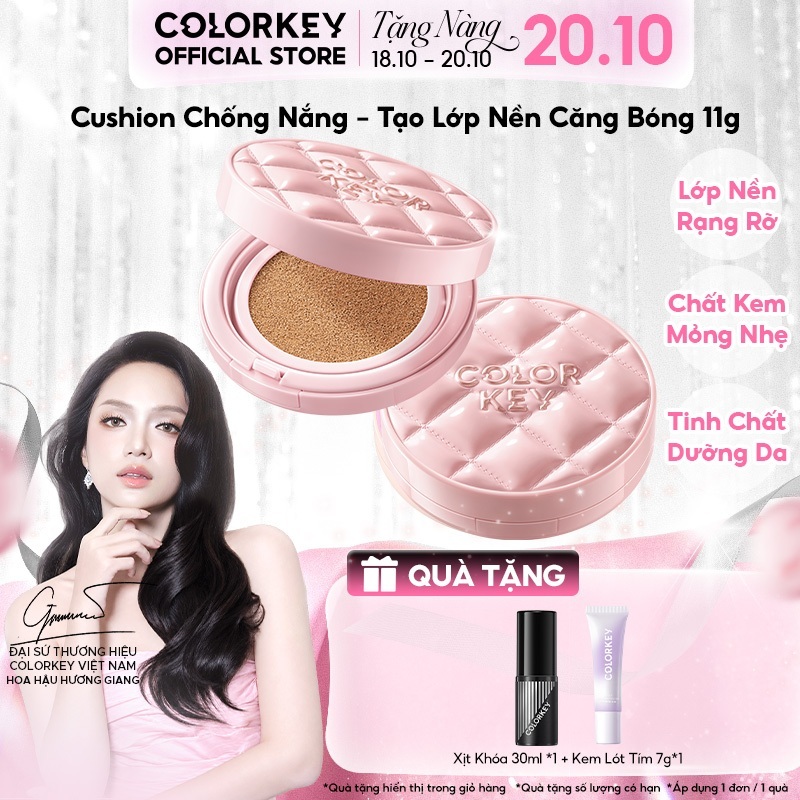 Phấn Nước Cushion Colorkey SPF50+ PA++++ Chống Nắng, Kiềm Dầu, Che Phủ Tự Nhiên, Makeup Mỏng Nhẹ 11g