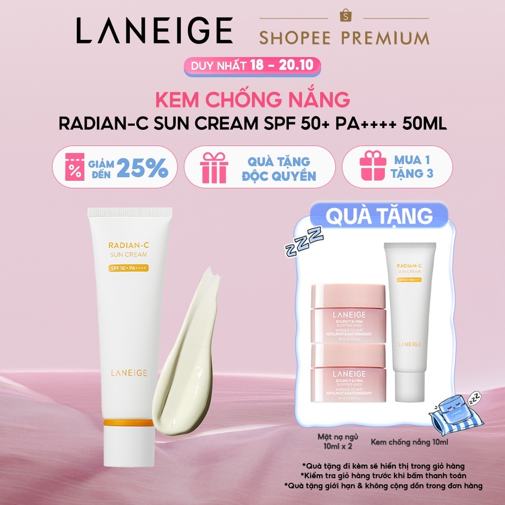 Kem chống nắng Laneige Radian-C Sun Cream SPF 50+ PA++++ 50ML