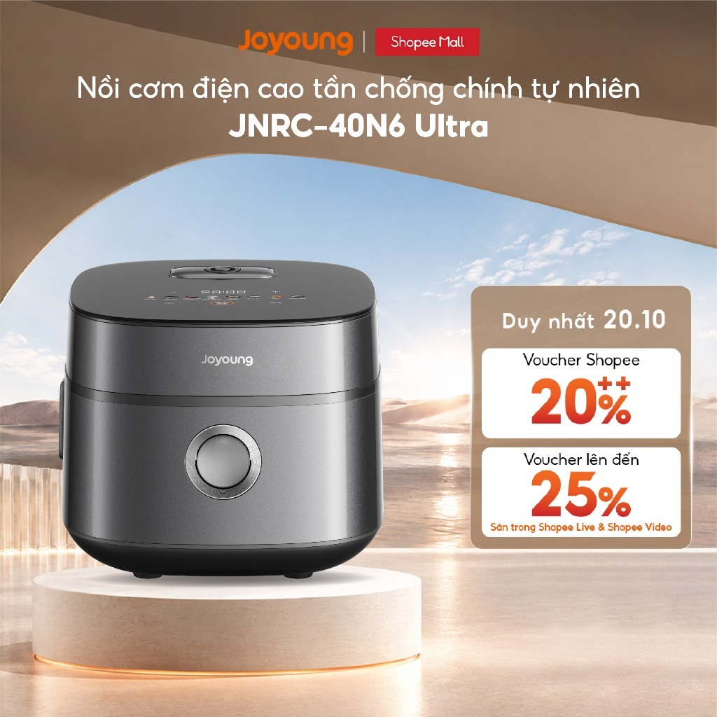 Nồi cơm điện cao tần 1.5L Joyoung JNRC-40N6 Ultra | Lòng nồi 316L chống dính tự nhiên | Công suất 1350W